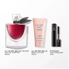 Lancôme La vie est belle L'Elixir Eau de Parfum 50 ml + Body Lotion 50 ml + Hypnôse Mini Mascara 2 ml Geschenkset