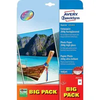 Avery Zweckform Fotopapier 2572-50 DIN A4 hochglänzend 200 g/qm 50 Blatt