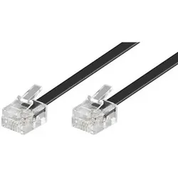 Telefonkabel 10m RJ11 Stecker schwarz 4p