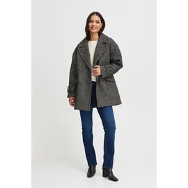 Fransa Jacke Mailika grau / schwarz / weiß XL