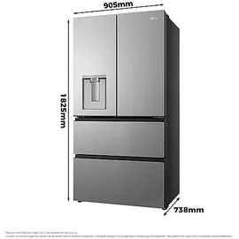 Haier HFR59F18CWMM Multi Door (700 l, 1825 mm hoch, Inox)