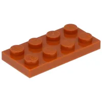 LEGO® 50 Platten, Größe 2x4 Noppen in dunklem Orange Spielbausteine