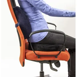 Powerton Orthopädisches Kissen, druckfeste Kunststoffspitze, ergonomisch, schwarz, Schaum mit Memory-Effekt,