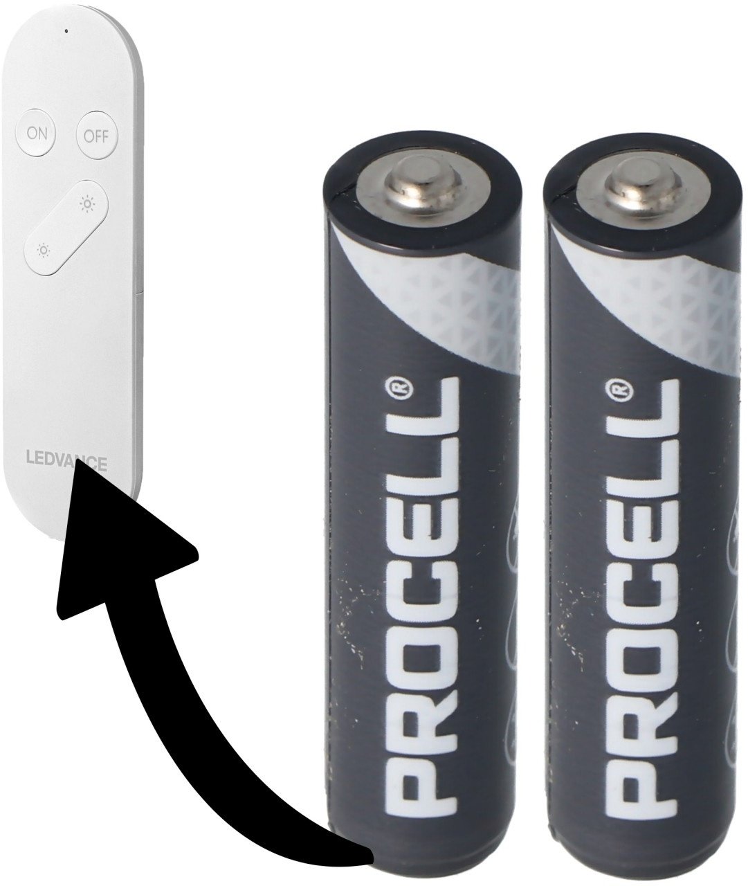 Batterie passend für Ledvance Smart+ WiFi Remote 2x Duracell Procell Alkaline LR03 Micro AAA