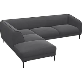 flexlux Ecksofa FLEXLUX "Belle Designsofa, L-Form, B/T 268/209 cm", grau (dervit grau), B:268cm H:74cm T:209cm, 100% Polyester, Sofas, Ecksofa, Skandinavisches Design, In hochwertiger Verarbeitung