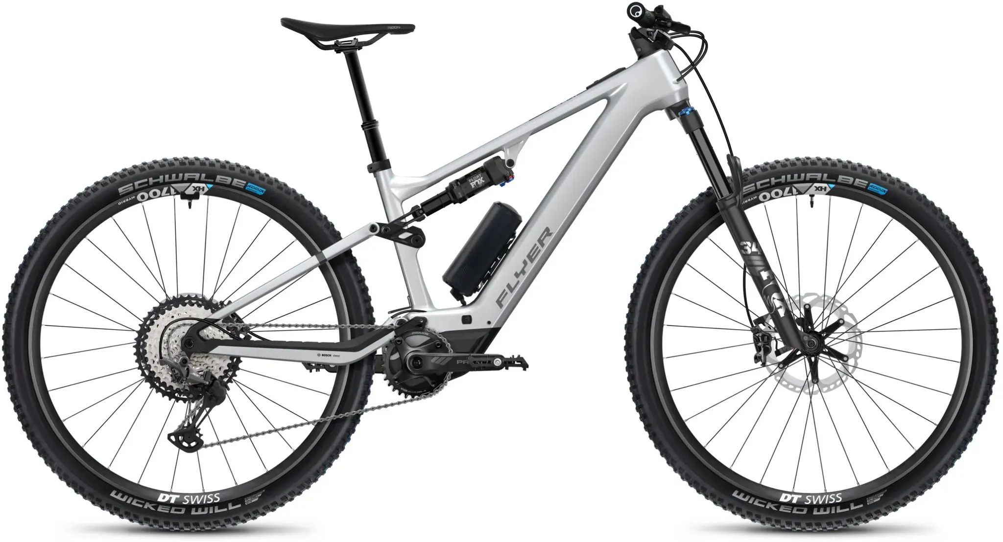Flyer G1 Uproc SL:X 8.70 Performance Line SX 400Wh + 250Wh Power More Zusatzakku - S - Cast Silver Gloss