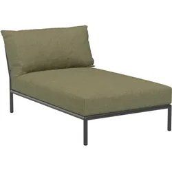 LEVEL2 Outdoor Chaiselong Lounge-Modul 4 Blattgrün Dunkelgrau
