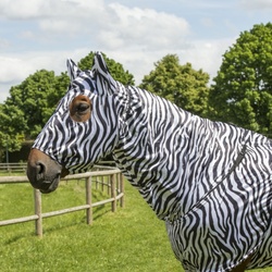 Equithème Anti-Ekzem-Maske - zebra, Pony