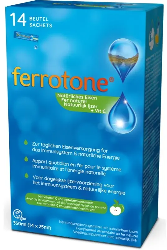 FERROTONE® Natural source of iron with vitamin C Lösung zur peroralen Einnahme eisenhaltig 14 St.