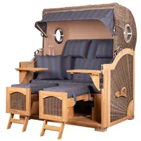 Mr. Deko bene living Strandkorb Komplettset Ammersee Grande XL