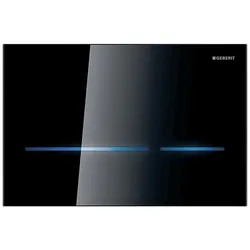 Geberit Sigma 80 elektronische WC-Spülung, Netzbetrieb 2-Mengen-Spülung, berührungslos Betätigungsplatte, Glas schwarz 116090SG6