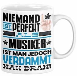 Trendation Tasse Musiker Geschenk Tasse Lustige Geschenkidee für Musiker Geburtstag Kaf weiß