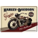 Nostalgic Art Nostalgic-Art Retro Blechpostkarte, 10 x 14 cm, Harley-Davidson – Geschenk-Idee für Biker, Original Lizenzprodukt (OLP), Postkarte aus Metall, Mini-Blechschild als Grußkarte, Werkstatt-Deko
