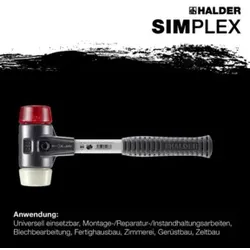 Halder SchonhammerSimplex Fiber. 60mm Plastik/Nylon