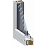josefmeeth Energiespar-Fenster 76/3 DIN rechts 1 flügelig Dreh-Kipp 95 x 70 cm weiß