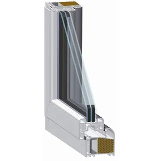 josefmeeth Energiespar-Fenster 76/3 DIN rechts 1 flügelig Dreh-Kipp 95 x 70 cm weiß