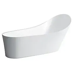 LAUFEN Palomba Freistehbadewanne H2458020006151 mit Unterwasserbeleuchtung, weiß, 183,5 x 96 cm