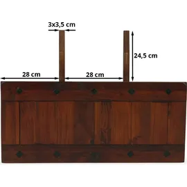 Woodkings Ansteckplatte Catana braun 2er Set - Braun