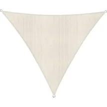 Lumaland Sonnensegel Dreieck | 3 x 3 x 3 Meter Wetterbeständiger Sonnenschutz inkl. Befestigungsseile | Terrasse, Garten & Balkon Schattenspender mit UV-Schutz [Creme]