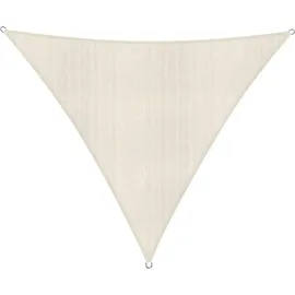 Lumaland Sonnensegel Dreieck | 3 x 3 x 3 Meter Wetterbeständiger Sonnenschutz inkl. Befestigungsseile | Terrasse, Garten & Balkon Schattenspender mit UV-Schutz [Creme]