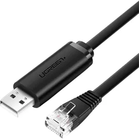 UGREEN CM204, RS232 Konsolenkabel USB Rj45 Console Cable Black 1,5 m