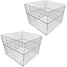 Estexo Komposter Metall Drahtgitter 2er Set 90x90x70 cm Draht Gitter