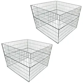 Estexo Komposter Metall Drahtgitter 2er Set 90x90x70 cm Draht Gitter