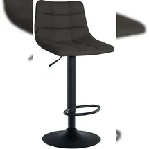 CLP Barhocker Jerry Stoff 360° drehbar höhenverstellbar  schwarz/dunkelgrau