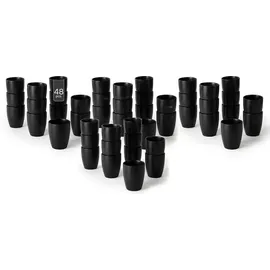 Home4You Kaffeetasse 0,34 l Schwarz 48 St.