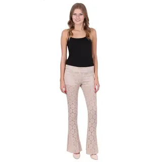 Sarcia.eu Schlaghose John Zack Beige Glockenhose aus Spitze M beige