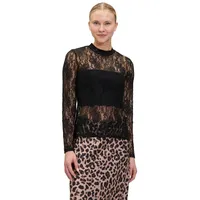 Vera Mont Spitzenshirt langarm in Schwarz | Gr.: 40