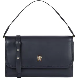 Tommy Hilfiger Schultertasche Klein Leather Space Blue