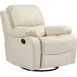 Homcom Relaxsessel Fernsehsessel mit Liegefunktion 100 x 98 x 93 cm Cremeweiß
