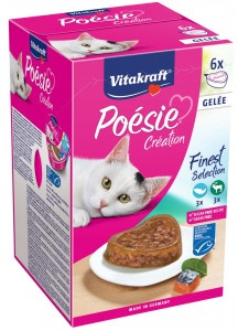 Vitakraft Poésie Création in gelei natvoer kat multipack (6 x 85 g)  8 verpakkingen