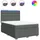 vidaXL Boxspringbett mit Matratze Dunkelgrau 160x200 cm Stoff