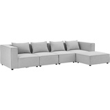 Juskys Modulares Sofa Domas XL - 4 Sitzer - Hellgrau