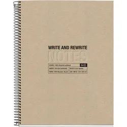 MIQUELRIUS Notizbuch Eco Design 4 A4 kariert Spiralbildung beige schwarz