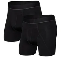 SAXX Kinetic Light-Compression Mesh Boxershorts Schwarz XS