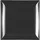 H&H Teller-Set 24x24 cm schwarz 6er Set