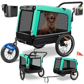 Kesser Hundeanhänger Boxer 3-in-1 Hundebuggy & Jogger grün