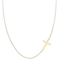 Elli Halskette Damen Kreuz Anhänger Religion Basic in 925 Sterling Silber