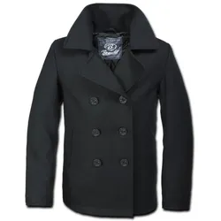 Brandit Pea Coat Jacke, schwarz für Männer