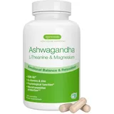 Igennus hochdosierter Ashwagandha Anti-Stress Komplex, KSM-66 Wurzelextrakt & L-Theanin & Magnesium, methylierte B-Vitamine, Adaptogen-Komplex für Entspannung & Schlaf, Clean Label, 180 vegane Kapseln