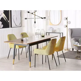 Beliani Esstisch California Dunkelbraun 160/200 cm 90 cm