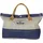 Antonio Strandtasche Baumwolle Beige/Blue