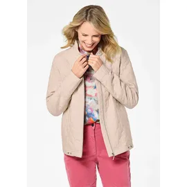 GOLDNER Lässige Baumwolljacke mit Stehkragen in stein | Gr.: 52