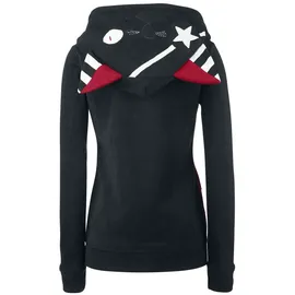 Bye Bye Kitty Star Kitty Frauen Kapuzenjacke schwarz/rot L - L