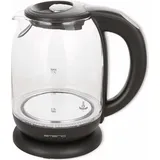 EMERIO Wasserkocher schnurlos Glas, Schwarz Fassungsvermögen: 1.7 l 2200 Watt