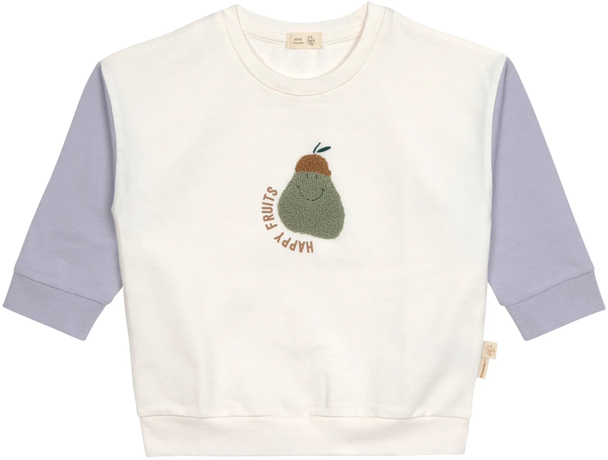 Lässig Sweatshirt Birne Little Gang, natur | mehrfarbig, 86
