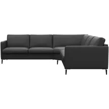 FLEXLUX Ecksofa »Fiore, L-Form, bequem und komfortabel durch hochwertigem Sitzaufbau«, schmale Armlehnen, Kaltschaum, Füße Alu+schwarz schwarz